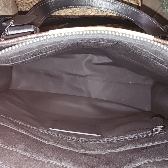 Coach Graham Structured Tote In Blocked Signature Canvas Varsity Stripe - Picture 9 of 16